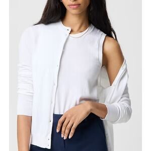 J. Crew Factor White Classic Sweater Shell Layering Slim Fit XS New